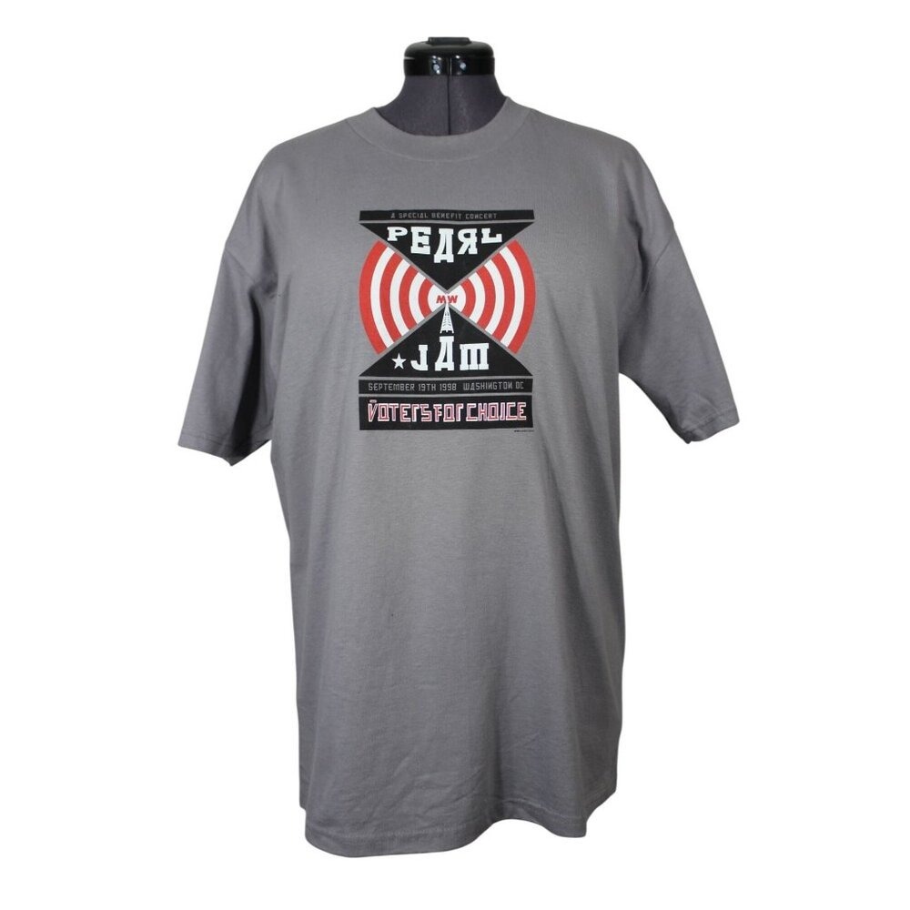 Pearl Jam Vintage Concert Band T-Shirt Men's Large‎ 1998 Voters for Choice